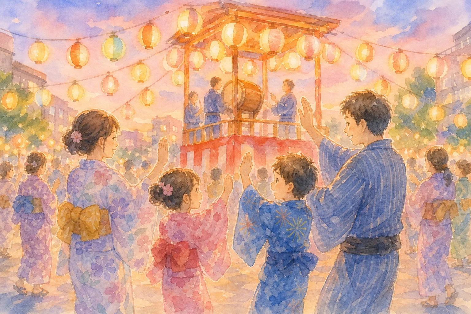 一日市上町大通り(一日市盆踊り会場)