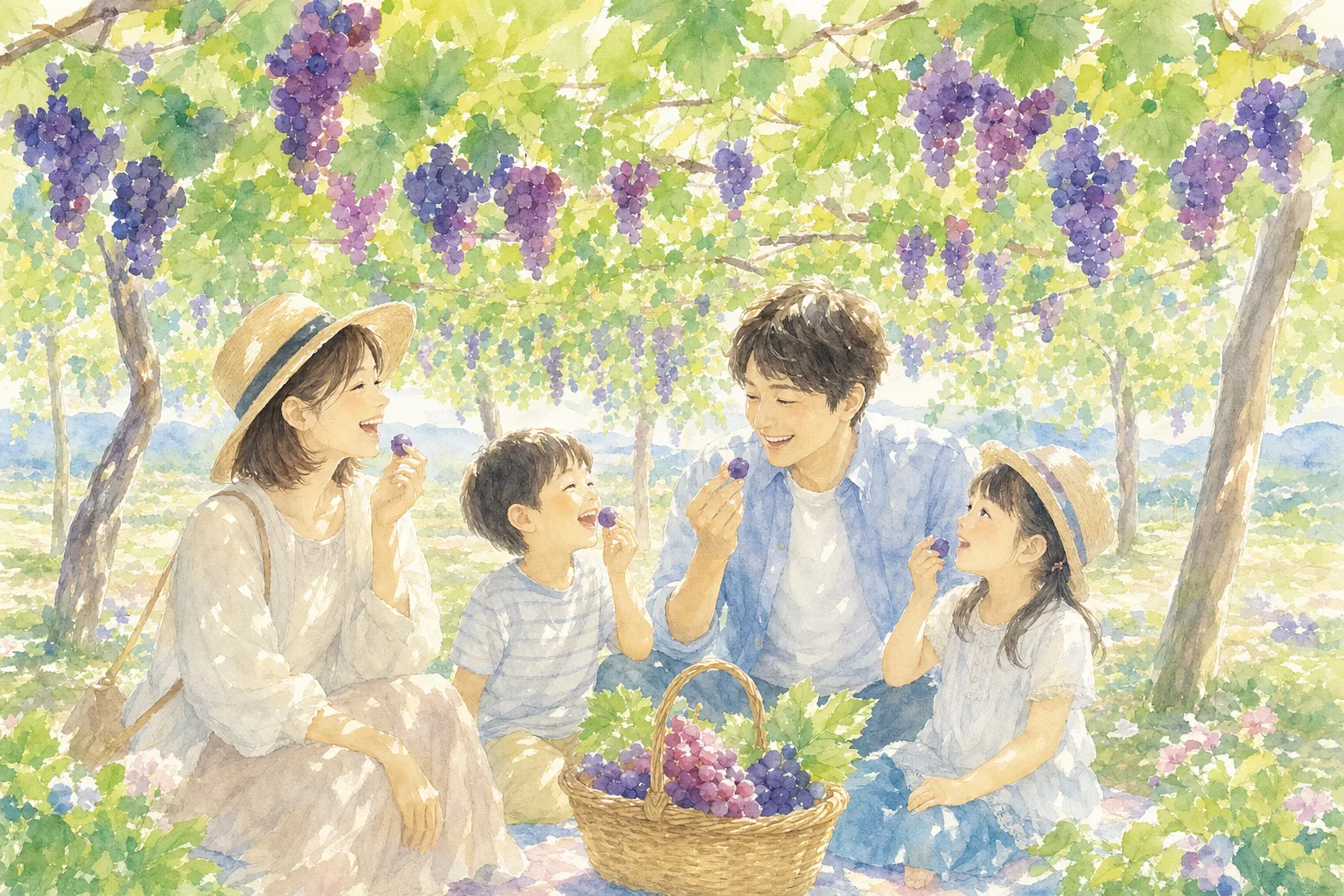 2026年 秋田市花木観光農園(ぶどう狩り)の味覚狩り 1日満喫コース