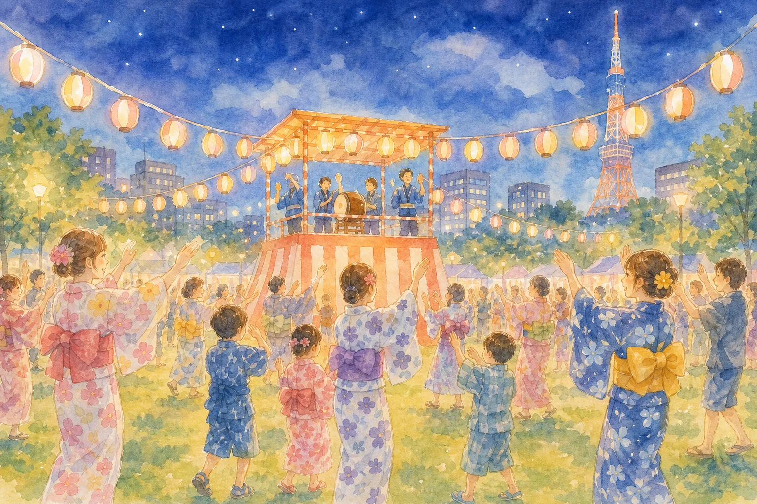 大通公園(北海盆踊り会場)