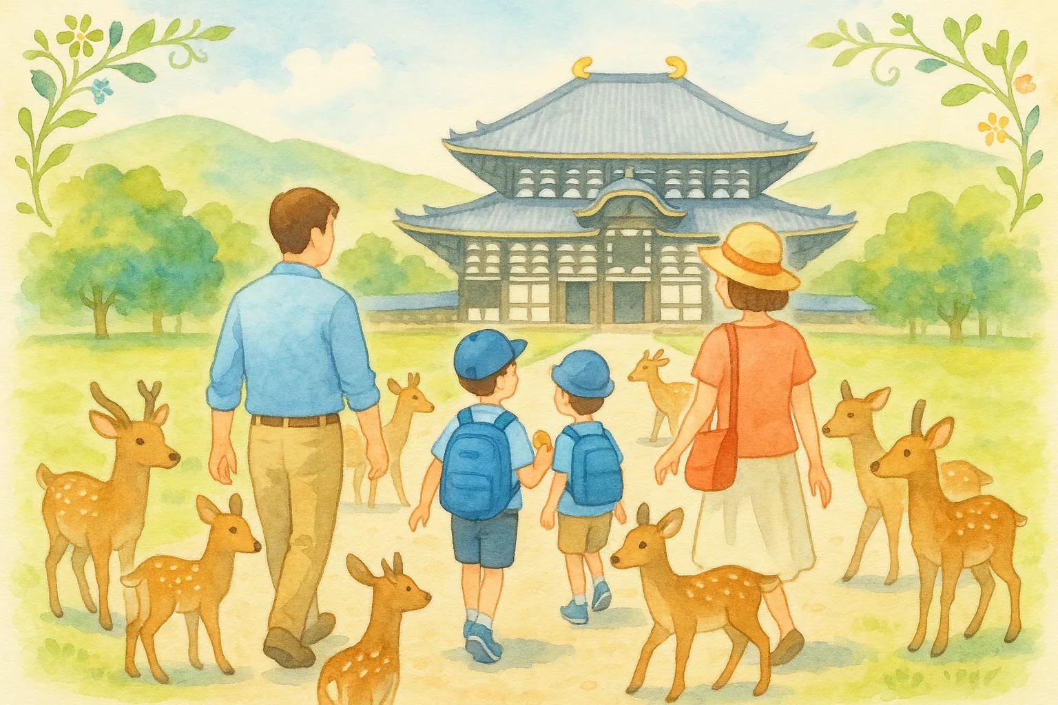 奈良公園 大仏と鹿の王道歴史さんぽ
