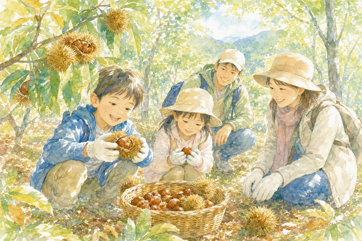 2026年 箟岳山観光栗園の味覚狩り 1日満喫コース
