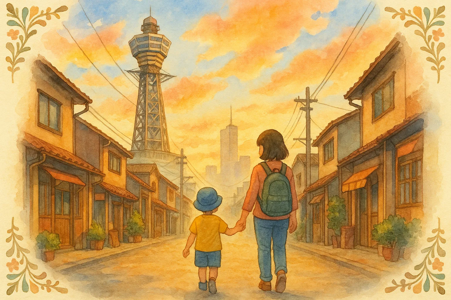 新世界 通天閣とあべのハルカス