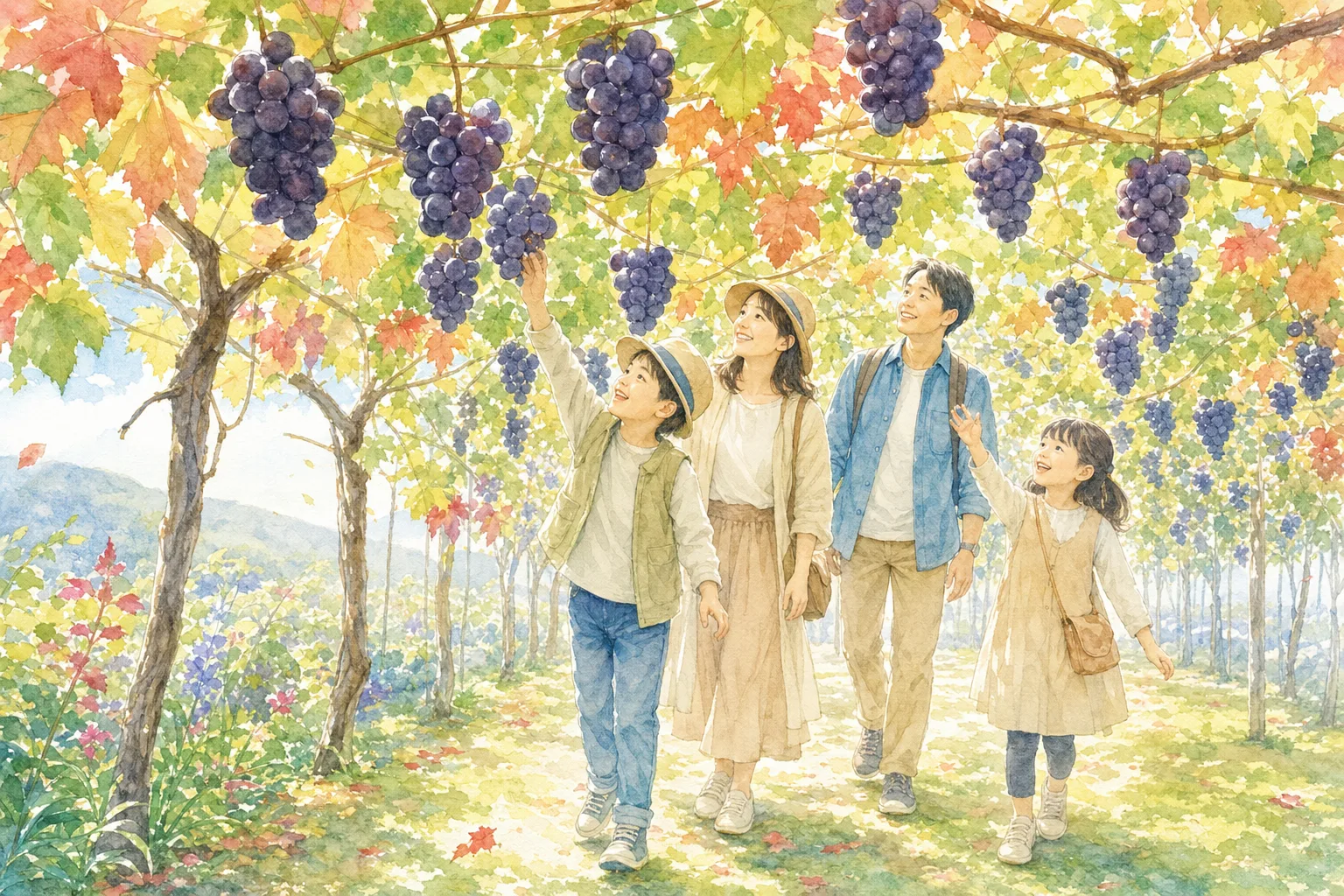 2026年 あづま果樹園(ぶどう狩り)の味覚狩り 1日満喫コース