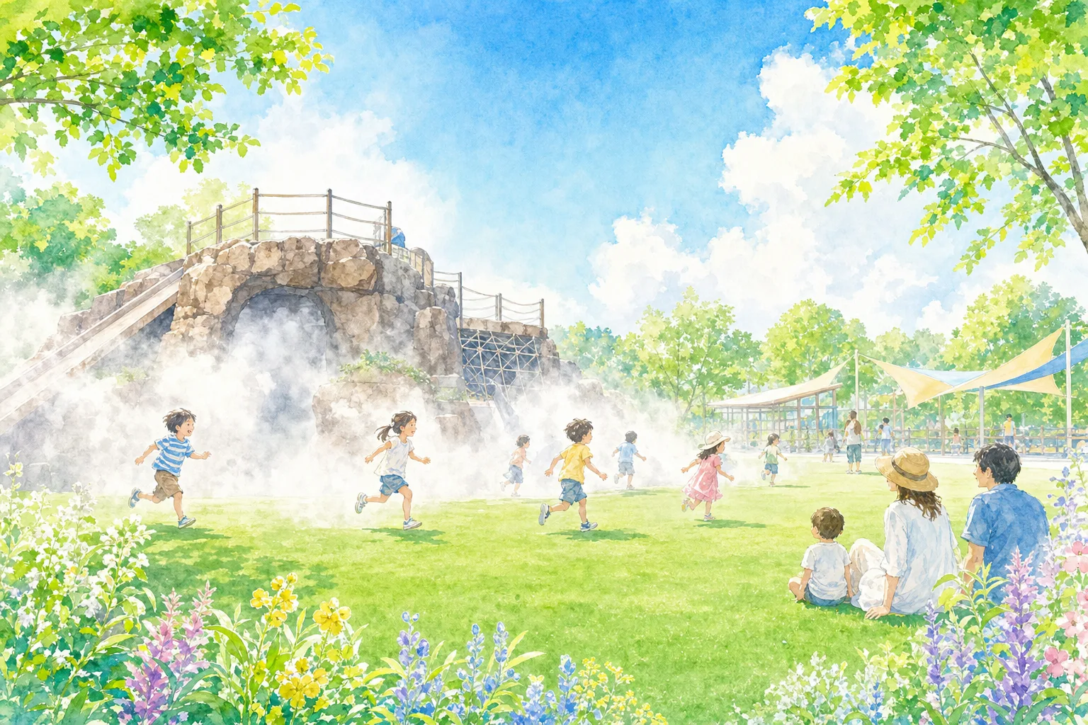 2026年 荏原南公園 ミスト噴射付き岩山 1日満喫コース