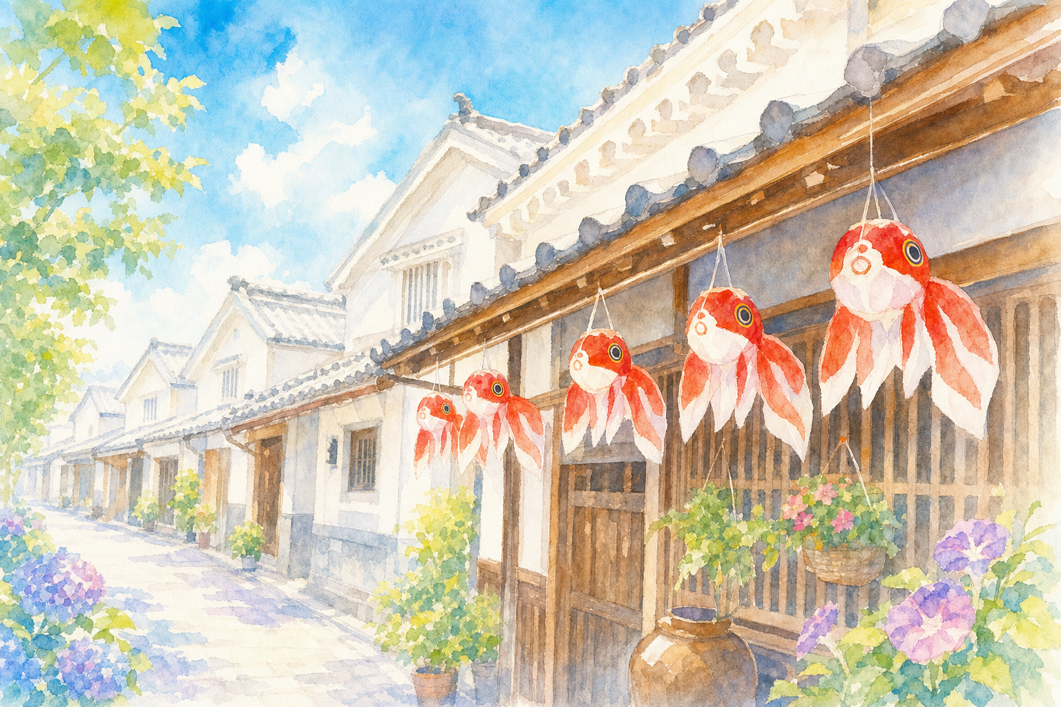 白壁の町並み