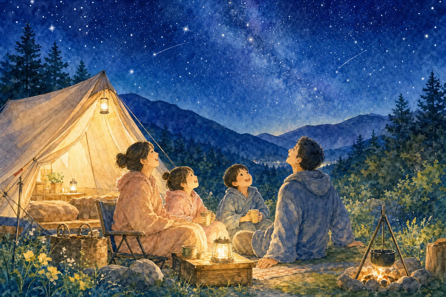 2026年 五色温泉オートキャンプ場の星空 1日満喫コース