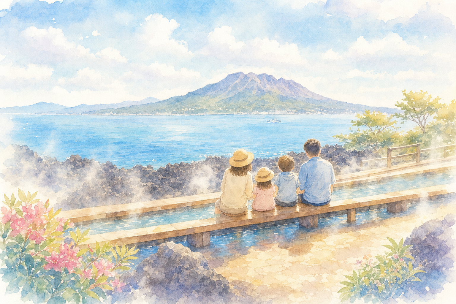 桜島溶岩なぎさ公園足湯