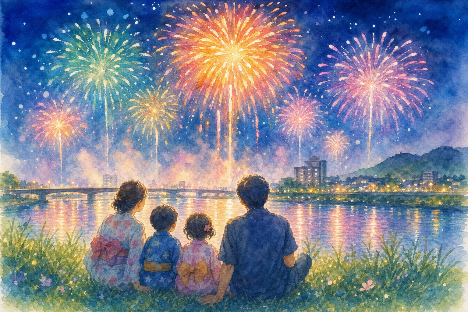 豊橋祇園祭花火大会(豊川河畔)