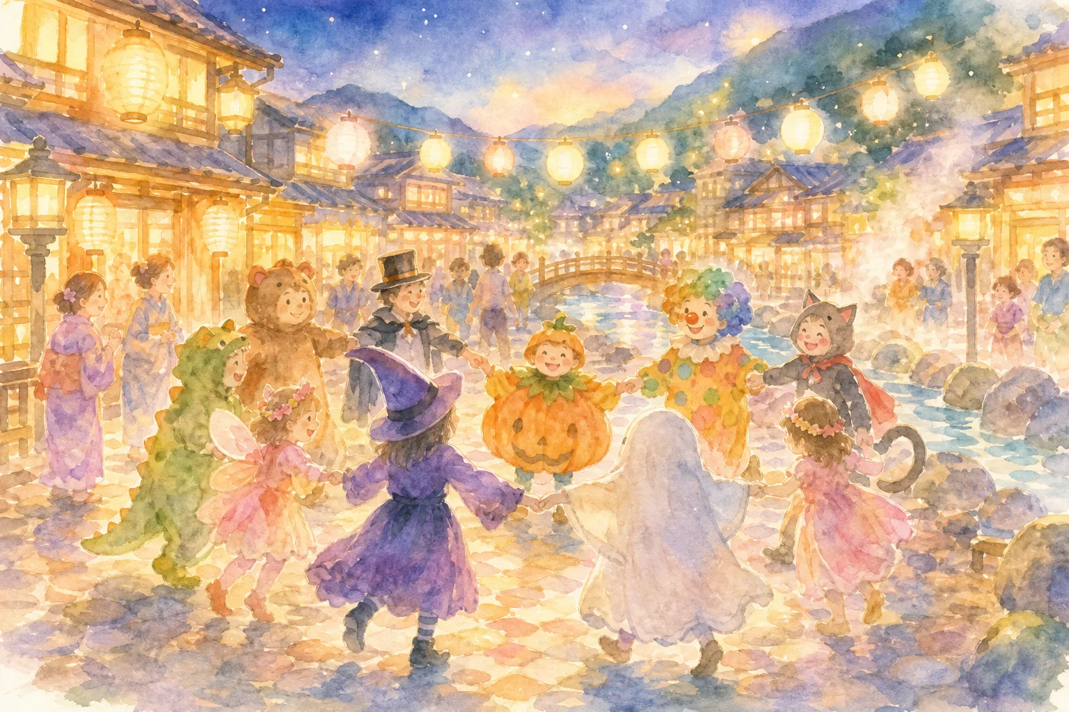 遠刈田温泉仮装盆踊り大会会場(蔵王通り)