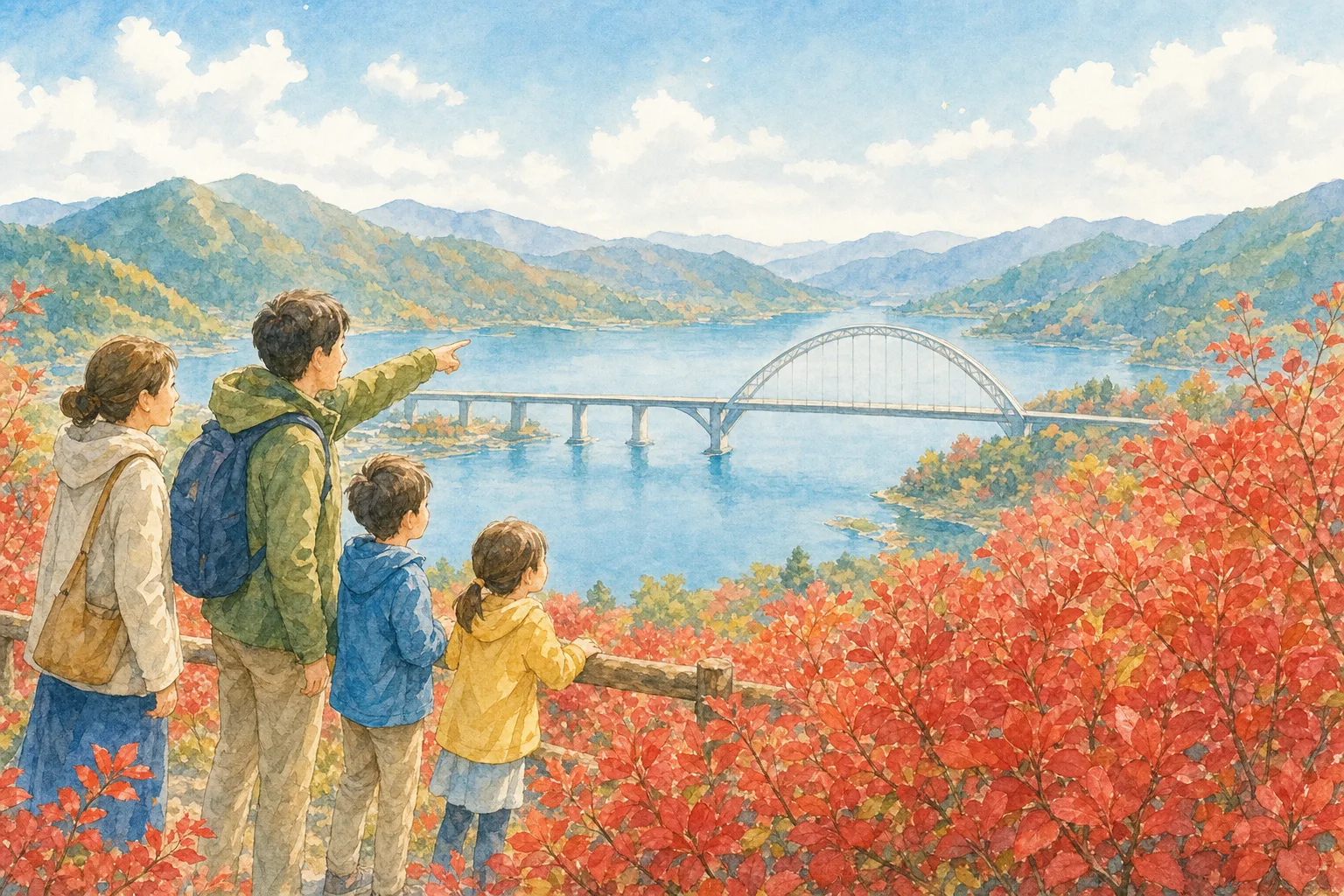 2026年 鳥居原湖畔公園の紅葉 1日満喫コース