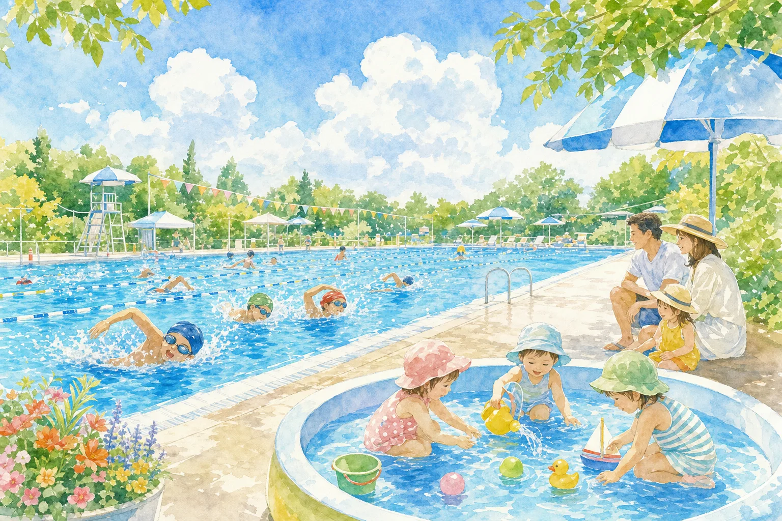 2026年 目黒区民センター屋外プール 1日満喫コース
