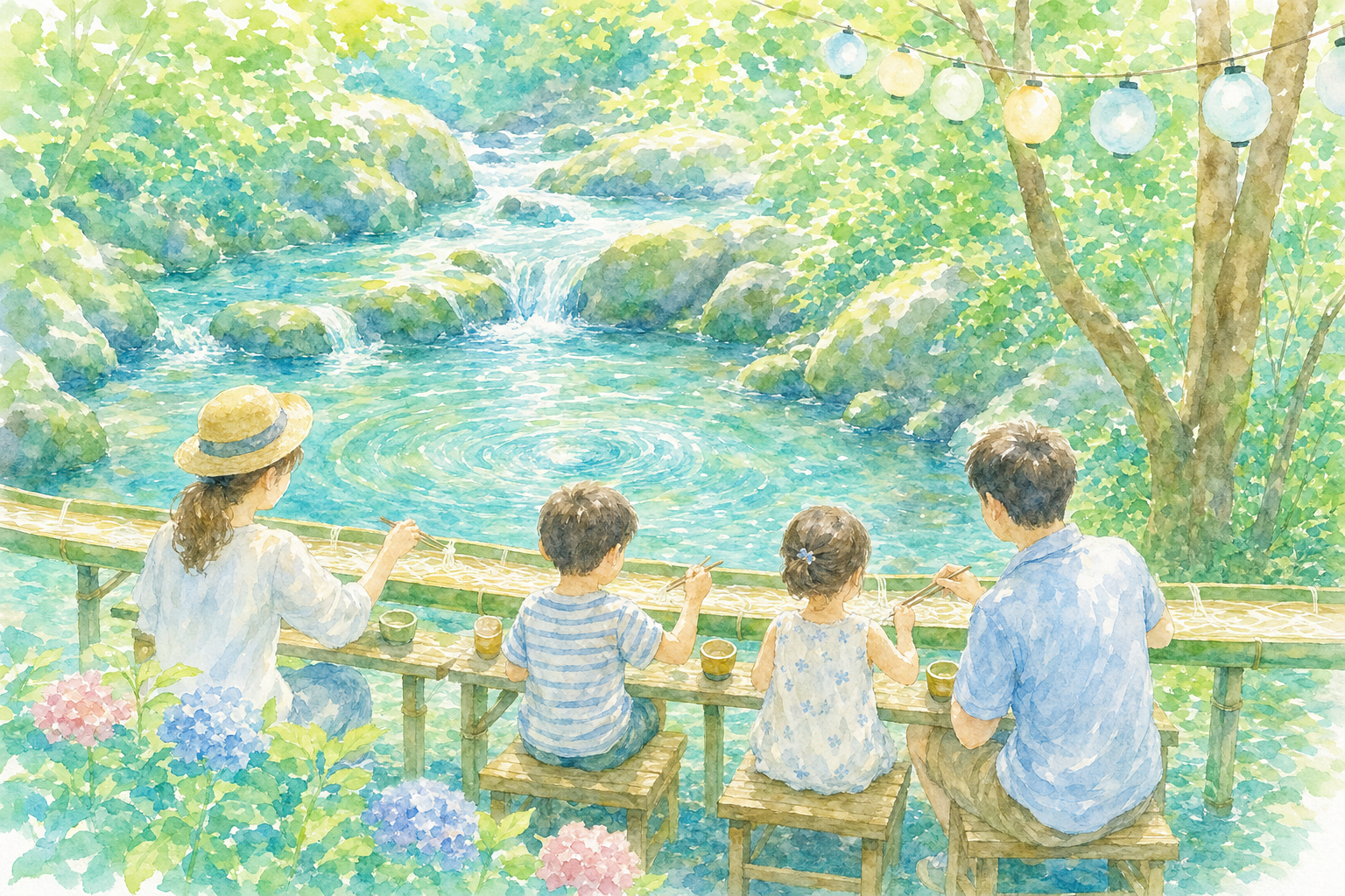 市営唐船峡そうめん流し