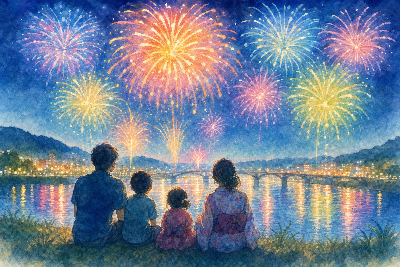 あしだ川花火大会会場(芦田川大橋上流)
