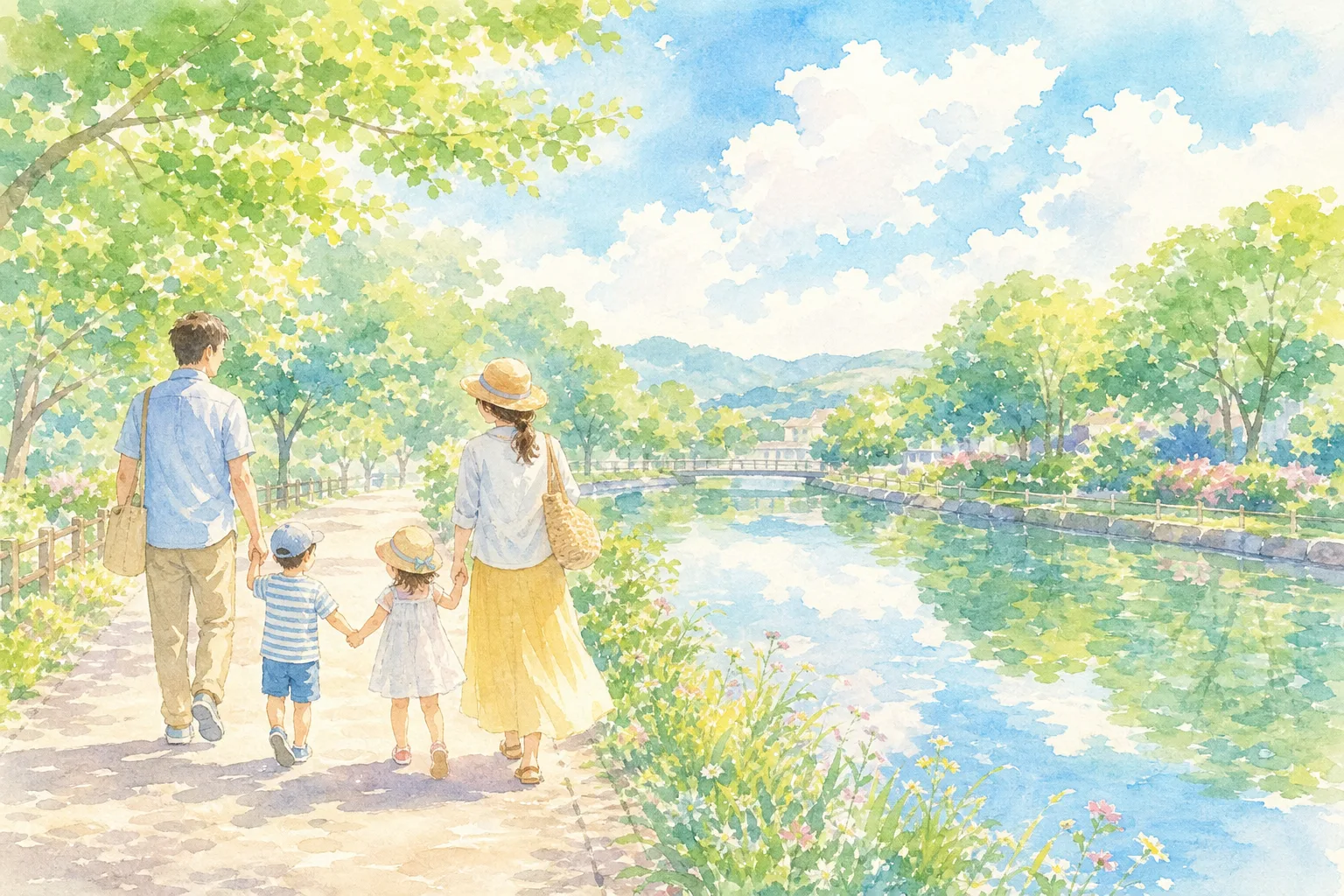 岩倉五条川の桜並木