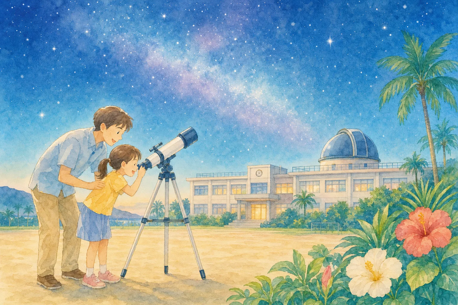 2026年 和泊町立和泊小学校(天体ドーム)の星空 1日満喫コース