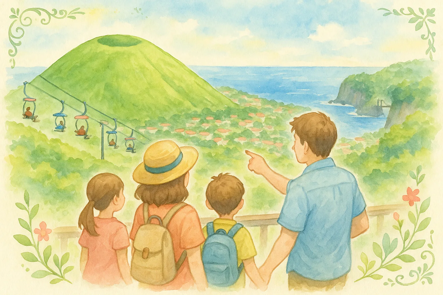 伊豆高原 大室山リフトと城ヶ崎海岸
