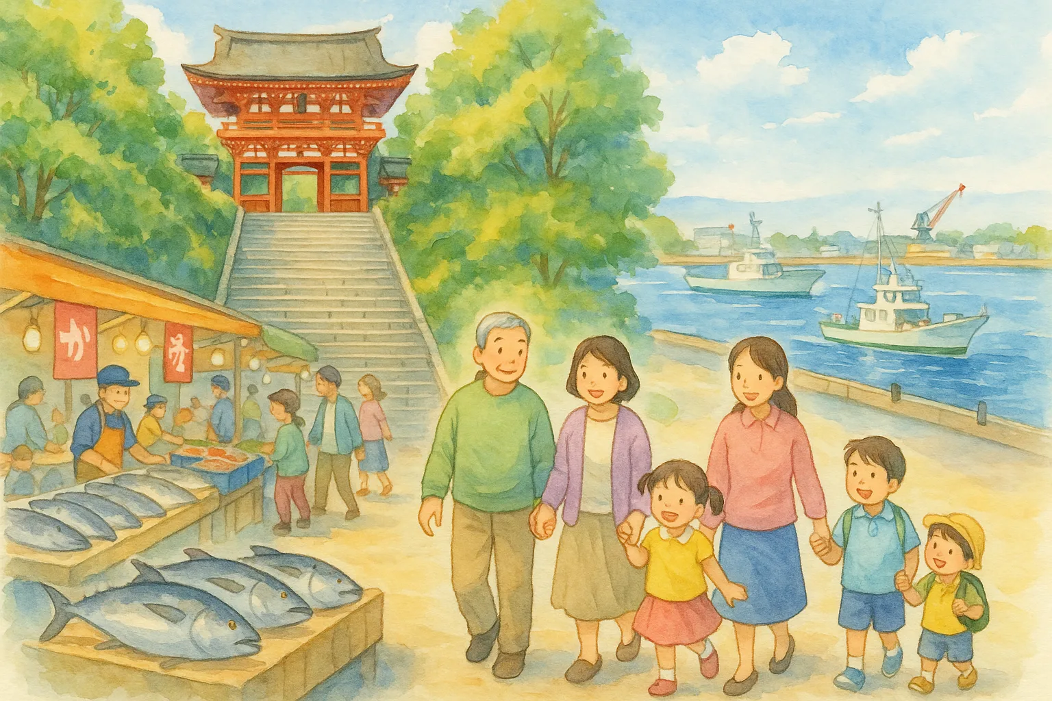 塩竈 鹽竈神社と寿司のまち港さんぽ