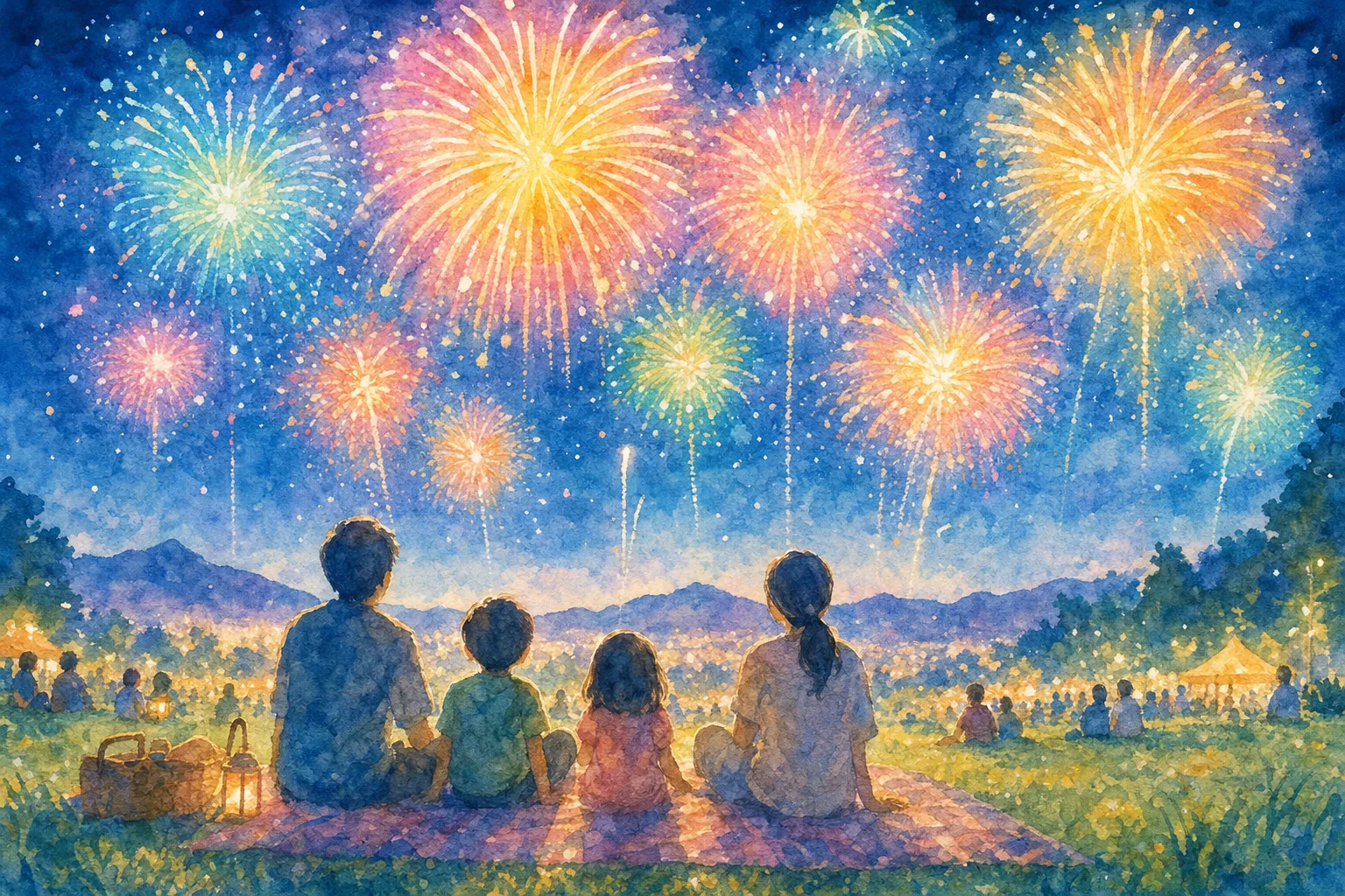 大玉村ふれあい広場(おおたま夏まつり花火大会会場)
