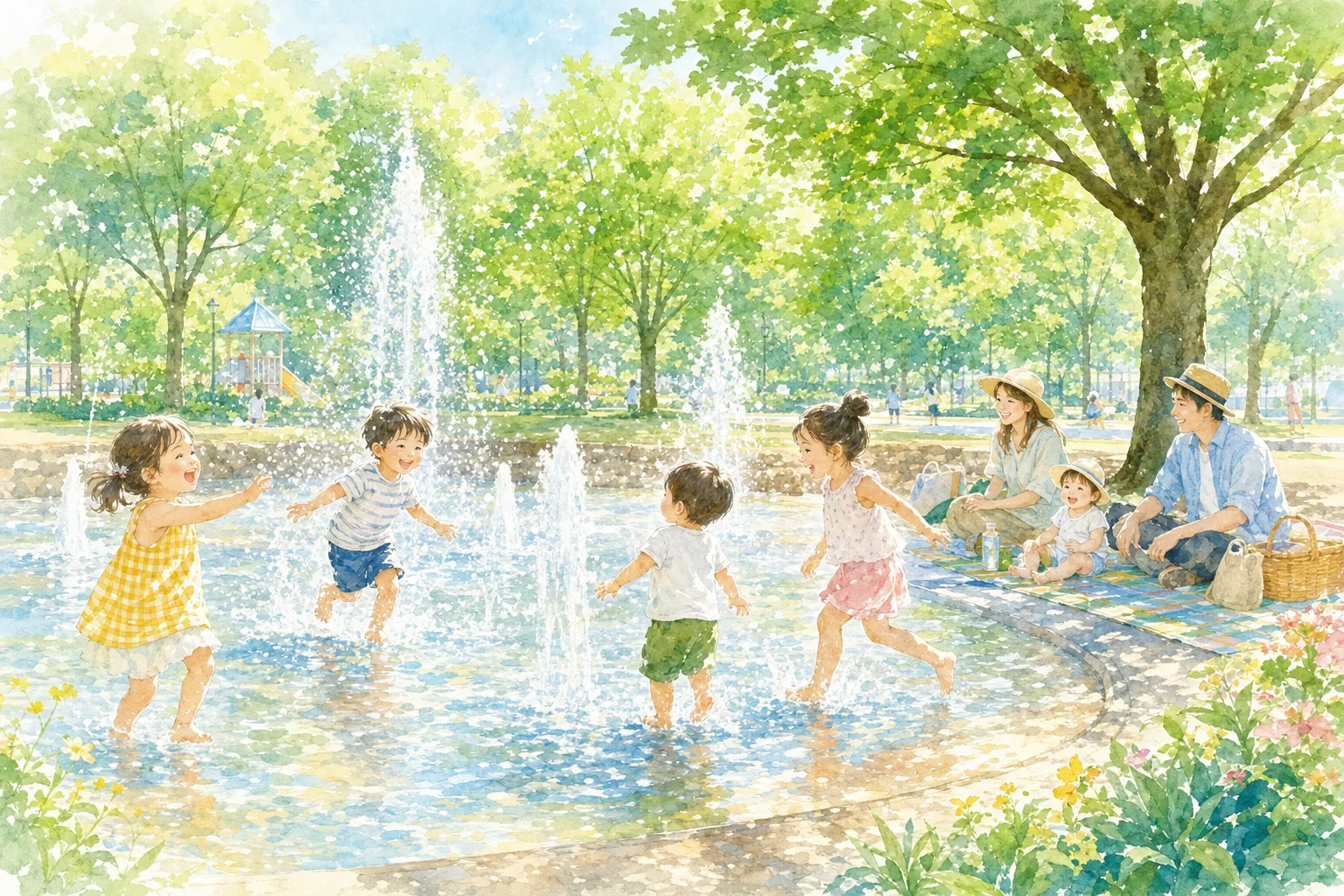 2026年 七井戸公園 噴水の水遊び 1日満喫コース