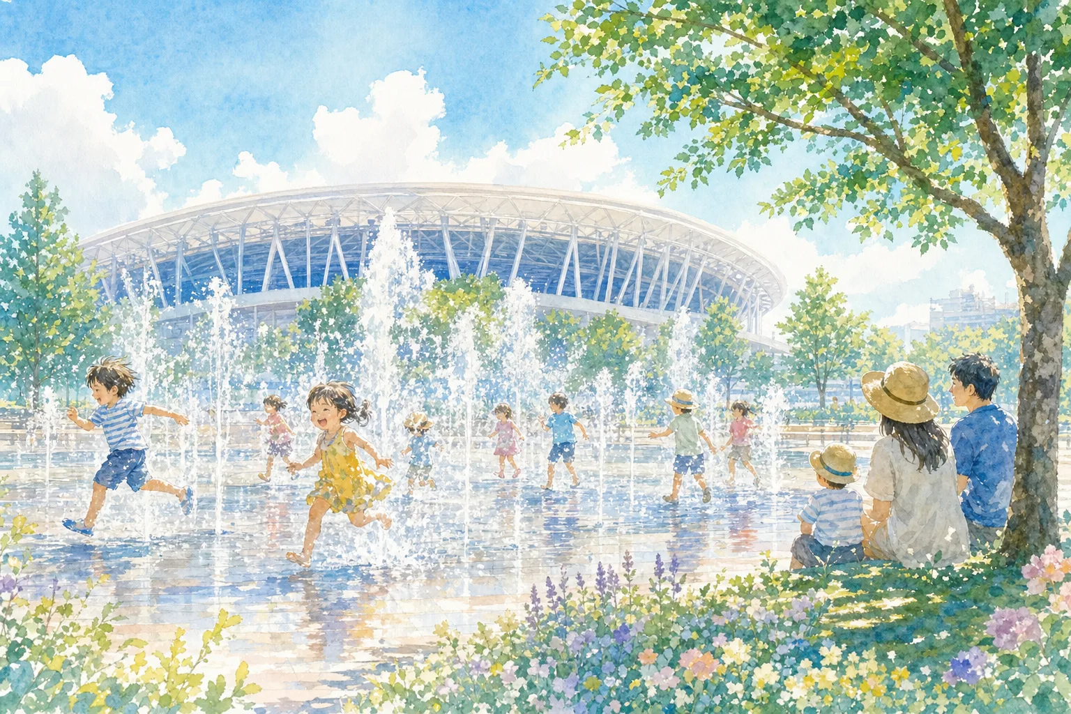 2026年 新横浜公園 東ゲート広場 噴水 1日満喫コース