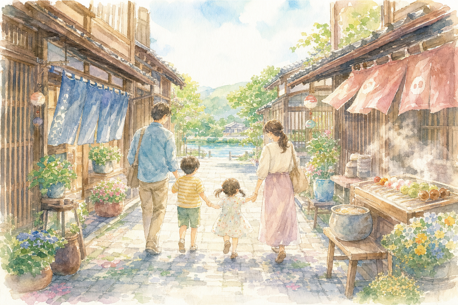 川原町の古いまちなみ