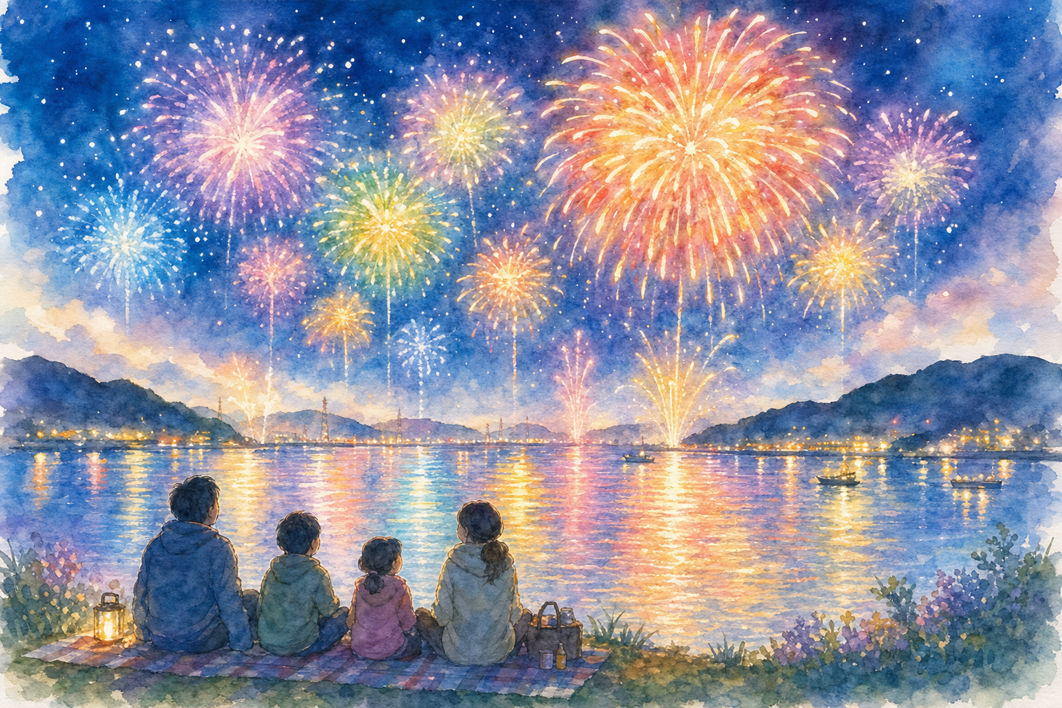 相生ペーロン祭前夜祭海上花火大会(ポート公園周辺)