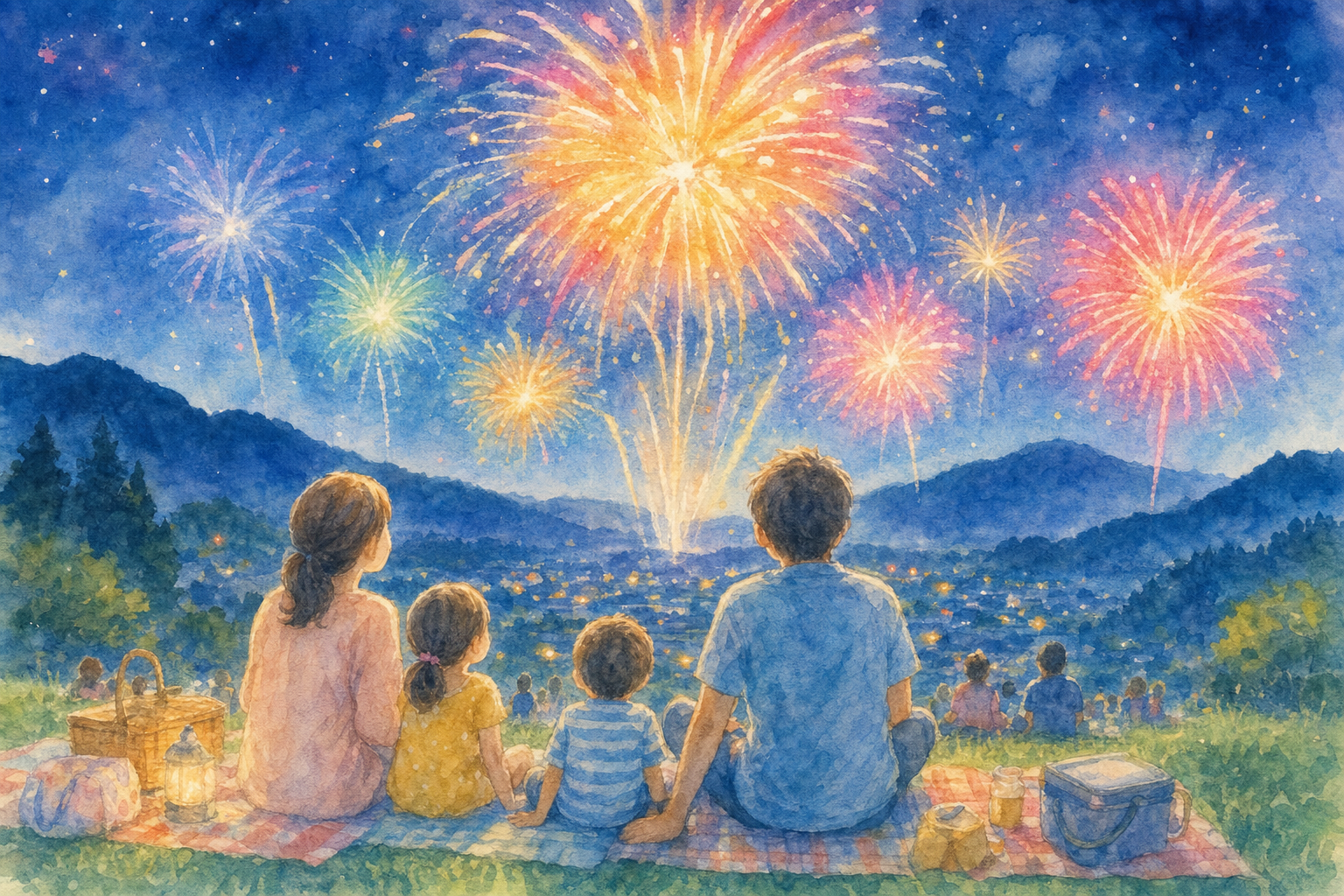 御田祭の里ふれあい広場(花火観覧)