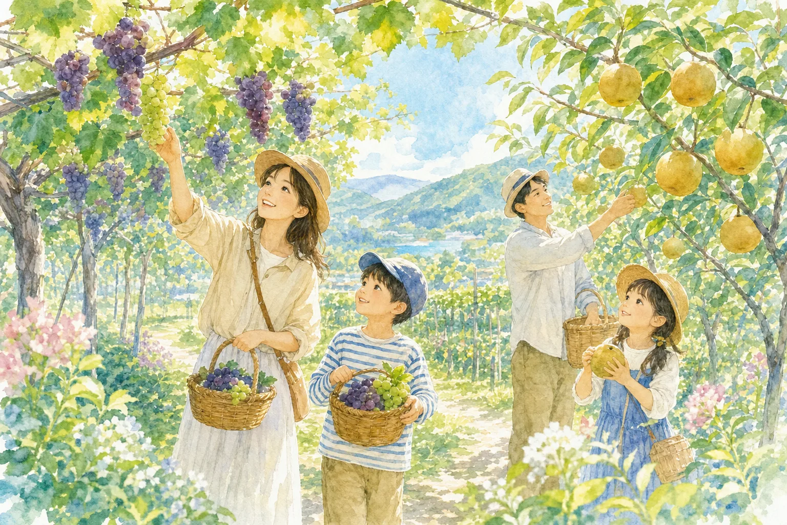 2026年 藤原園芸(果物狩り:シャインマスカット・梨)の味覚狩り 1日満喫コース