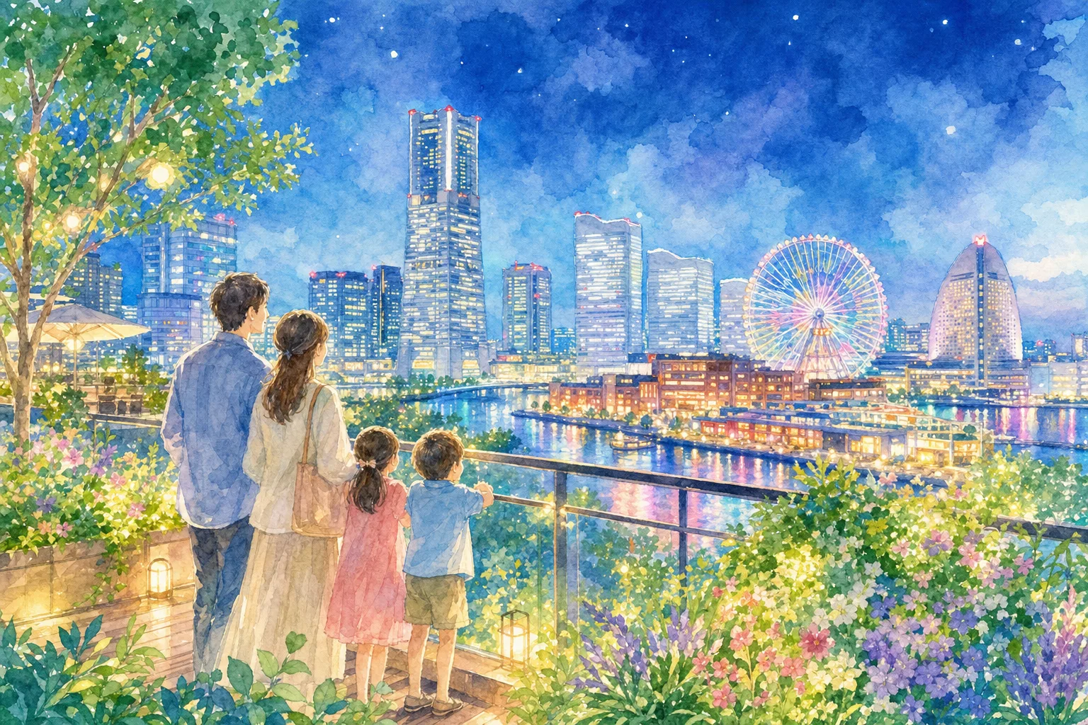 2026年 横浜ワールドポーターズ 屋上ルーフガーデンの夜景 1日満喫コース