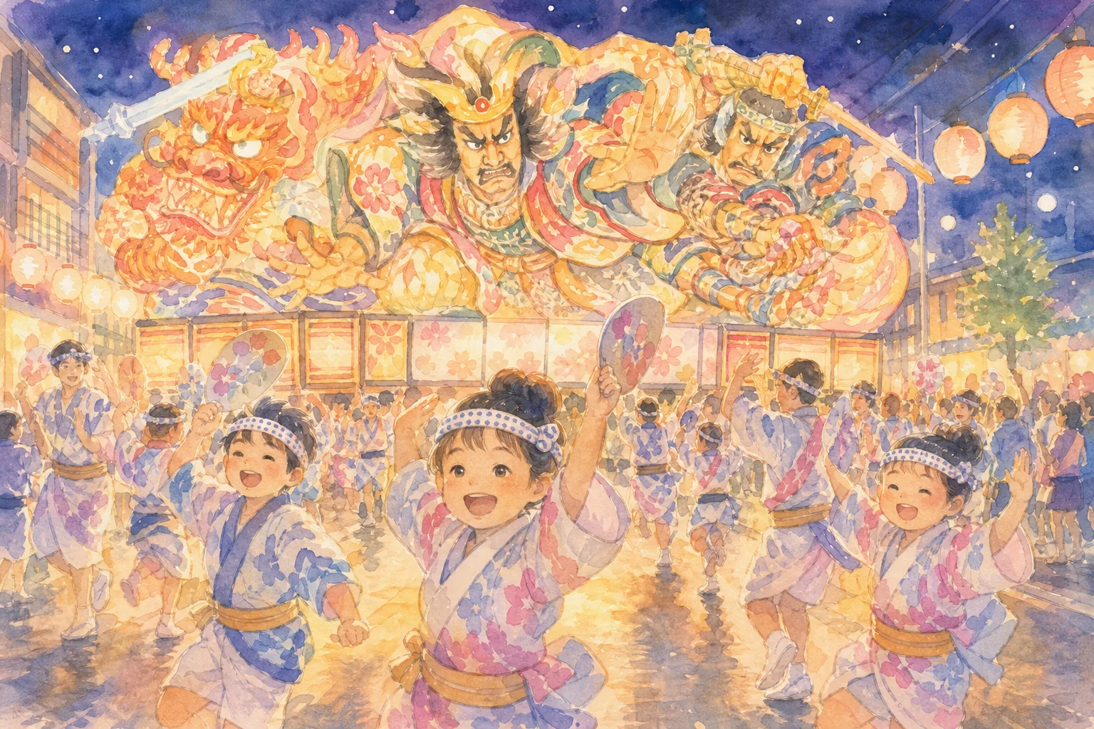 青森市内中心部(青森ねぶた祭運行コース)