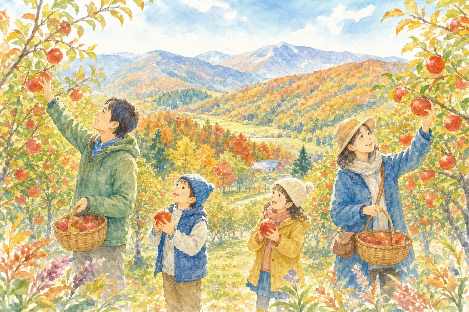 2026年 岩佐りんご園の味覚狩り 1日満喫コース