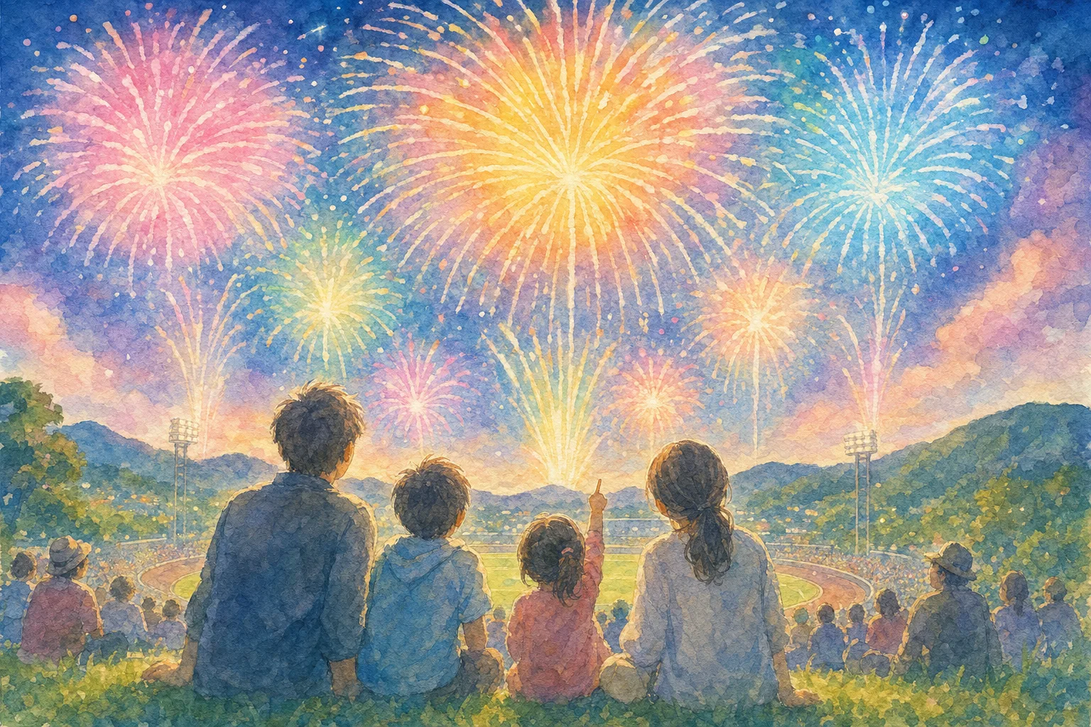 大和町総合運動公園 陸上競技場(まほろば夏まつり まほろば夢花火会場)