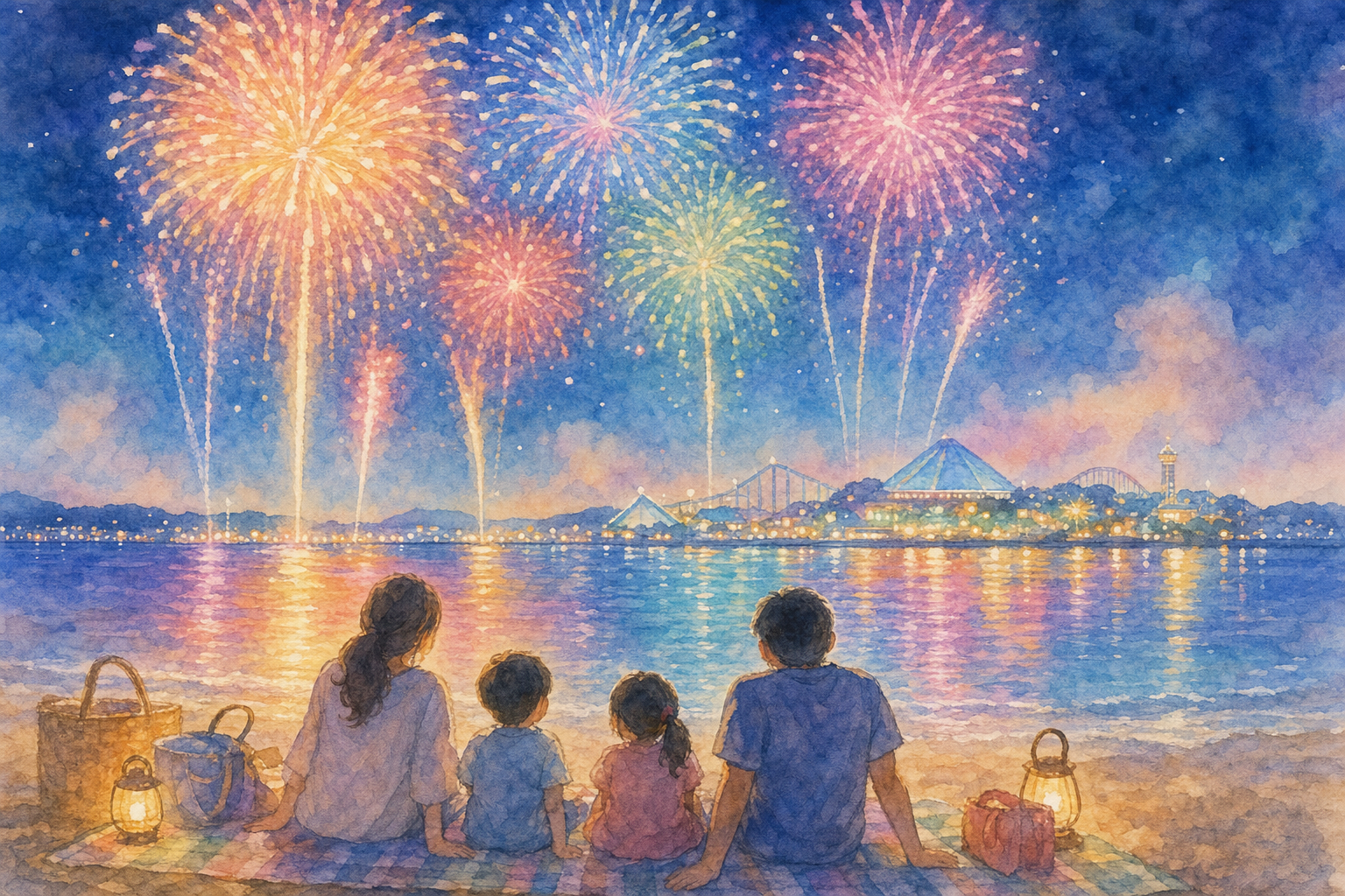 金沢まつり花火大会 観覧会場(海の公園)