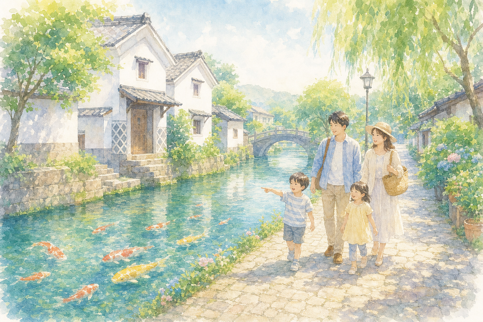 瀬戸川と白壁土蔵街