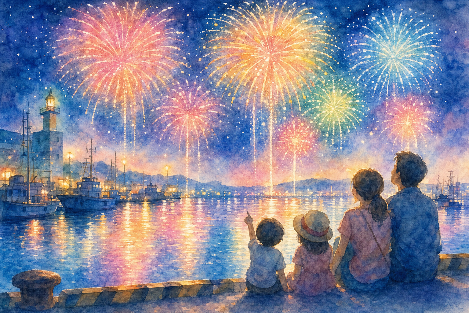 塩竈みなと祭前夜祭花火大会(塩釜港・マリンゲート塩釜周辺)