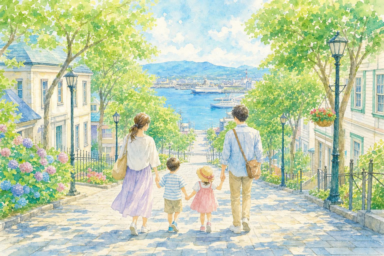 函館西部地区の町並み