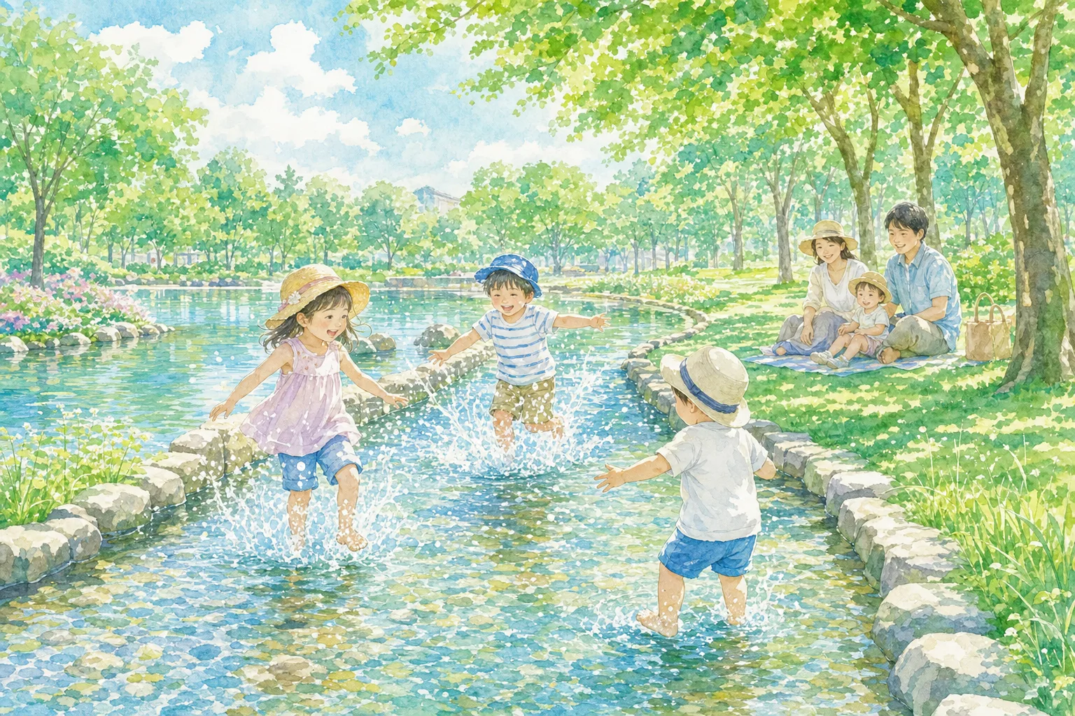 2026年 西部中央公園 水遊びのできる水路 1日満喫コース
