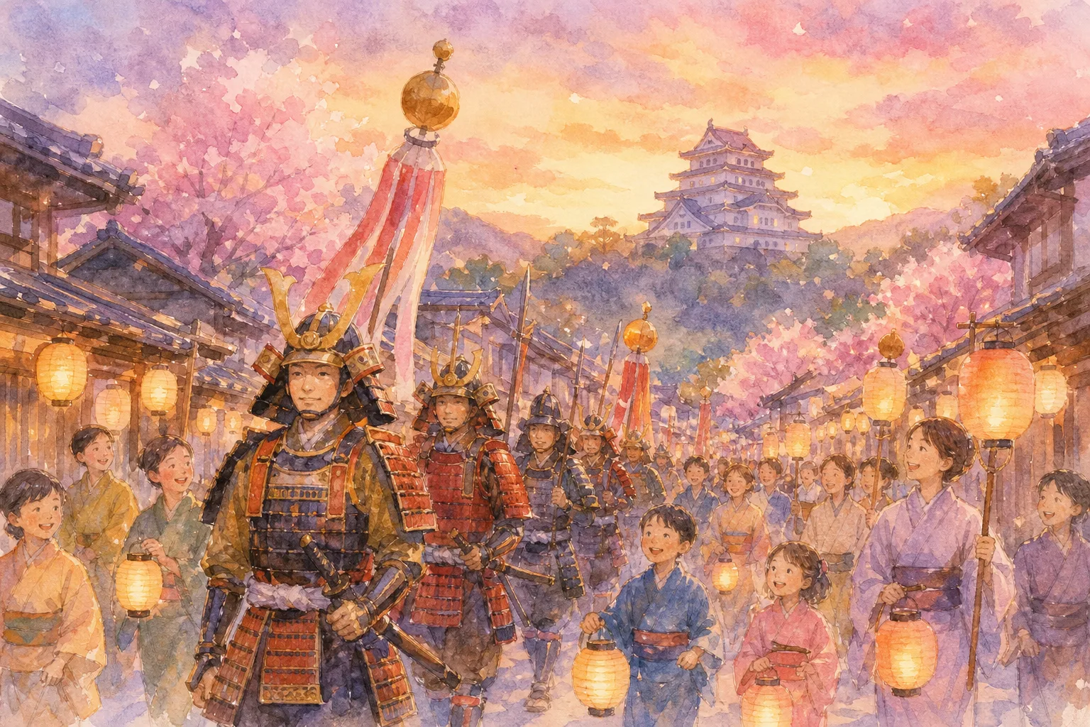 神明通り・鶴ヶ城一帯(会津まつり会場)