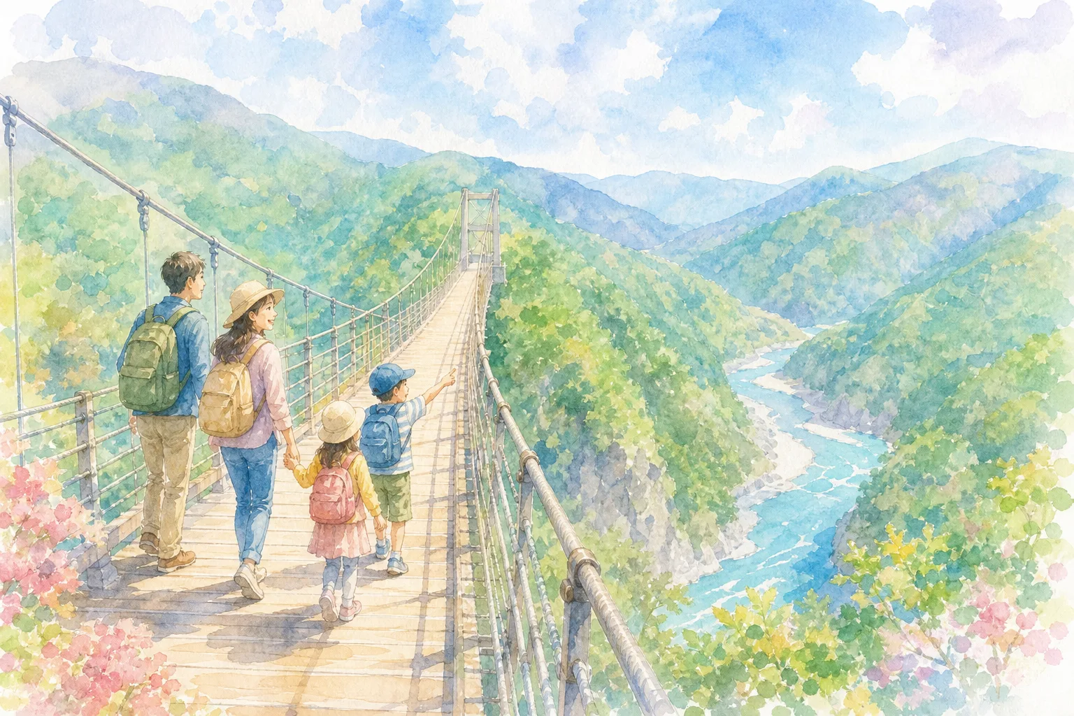 谷瀬の吊り橋