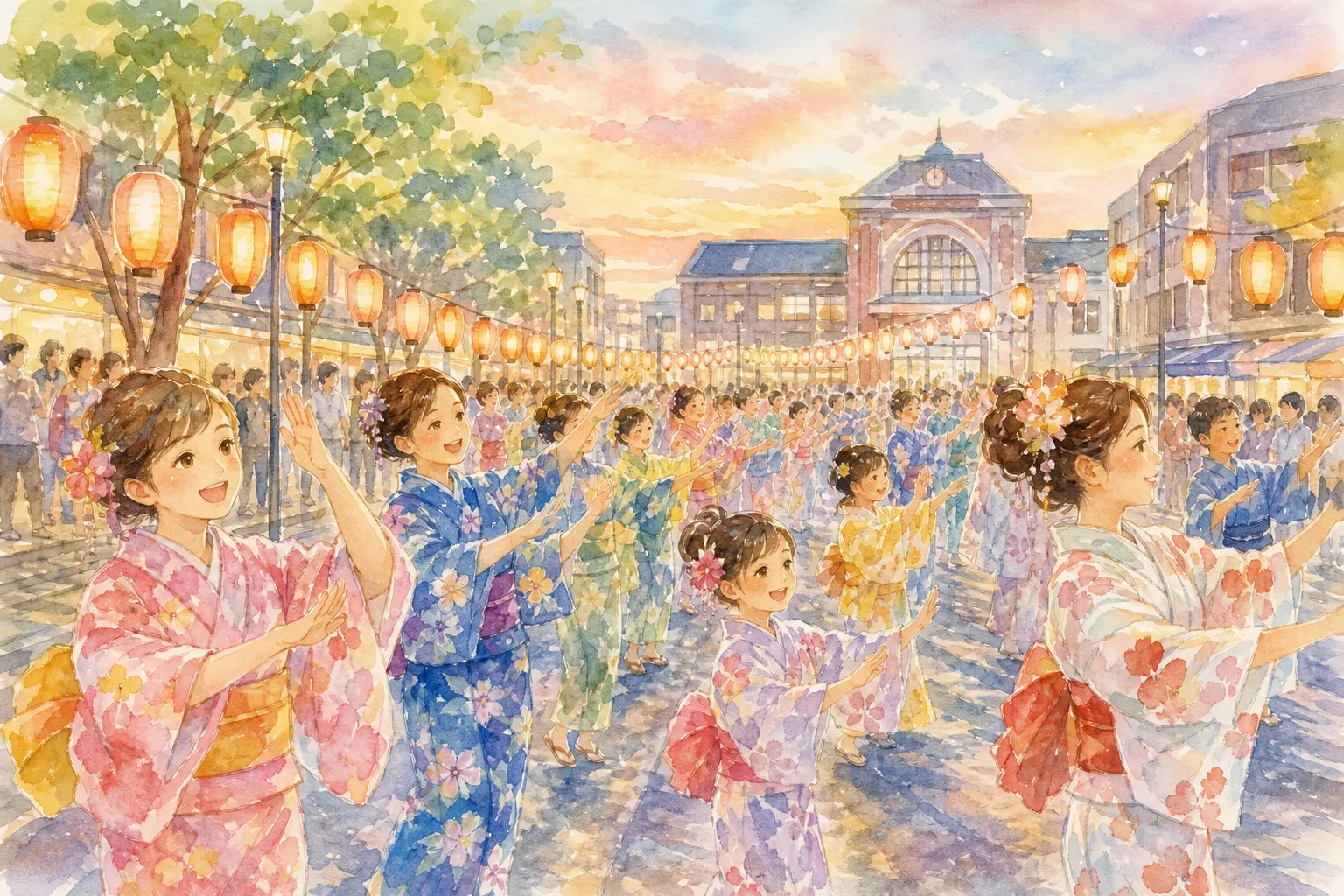 郡山駅前大通り(郡山うねめまつり会場)