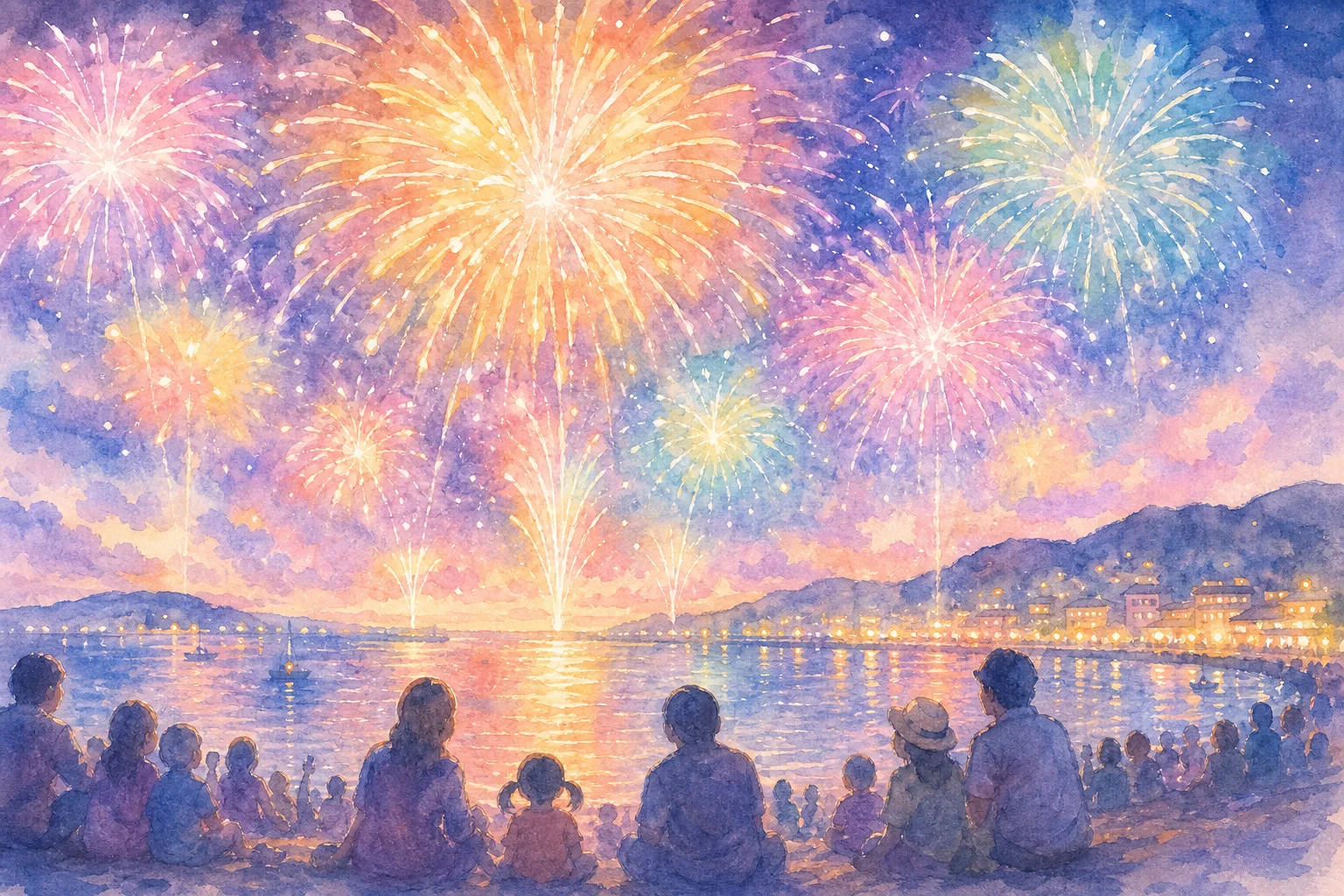 江田島湾(海上花火大会会場)