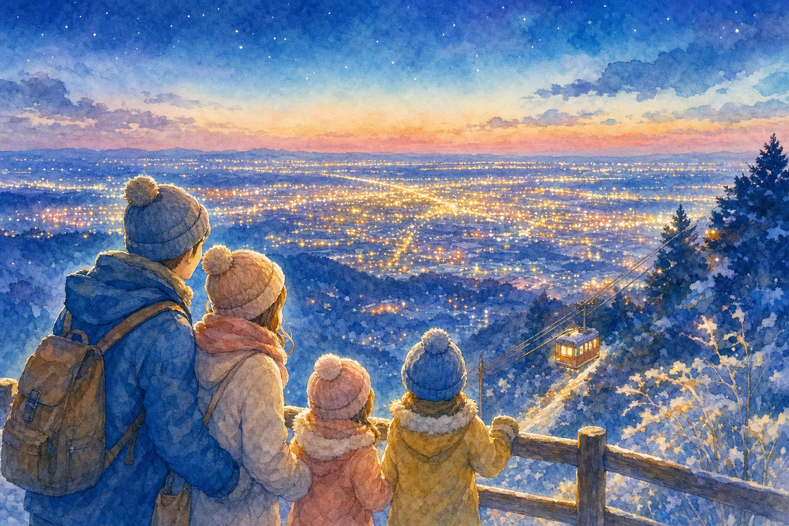 2026年 大山ケーブルカー 冬の夜景運転 1日満喫コース