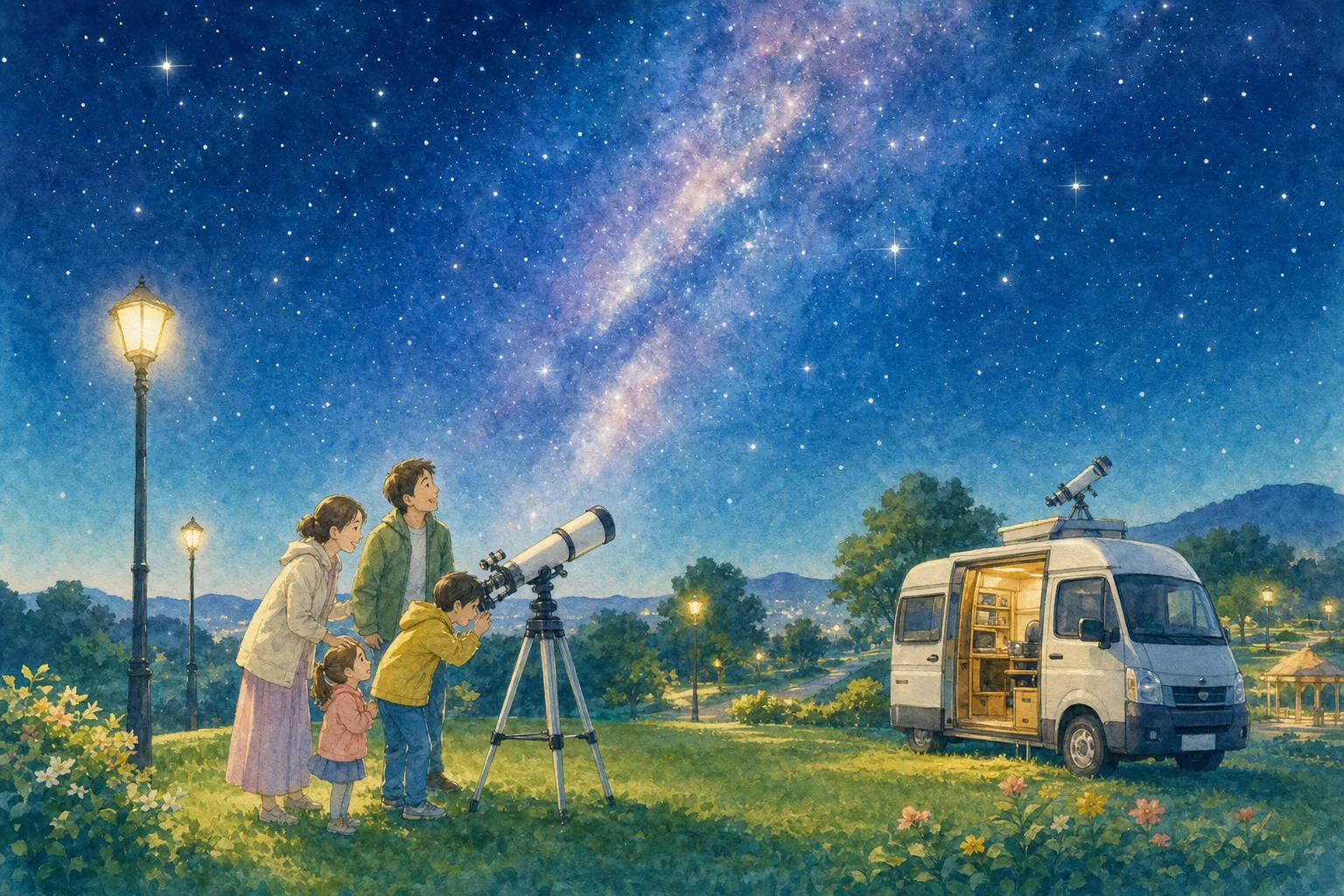 2026年 国営みちのく杜の湖畔公園の星空 1日満喫コース