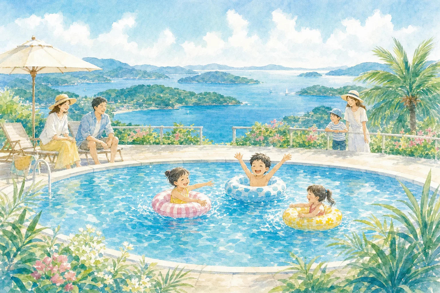 2026年 大久野島 屋外プール 1日満喫コース