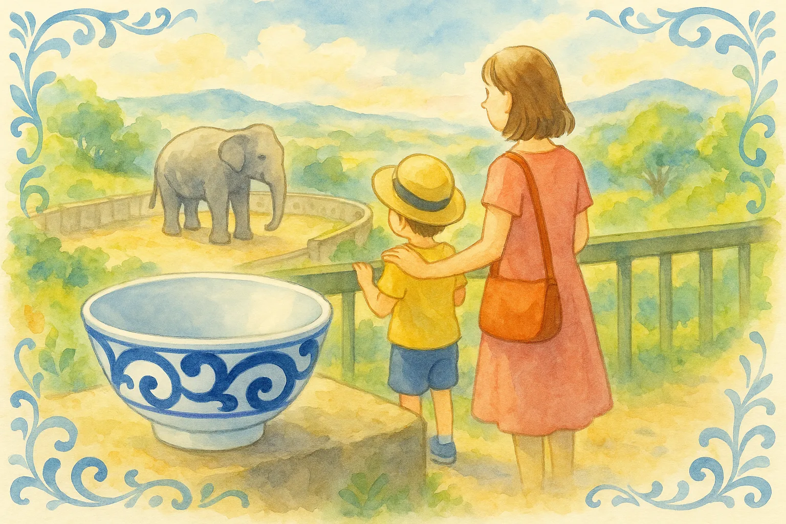 砥部 とべ動物園と絵付け体験 親子わくわく1日