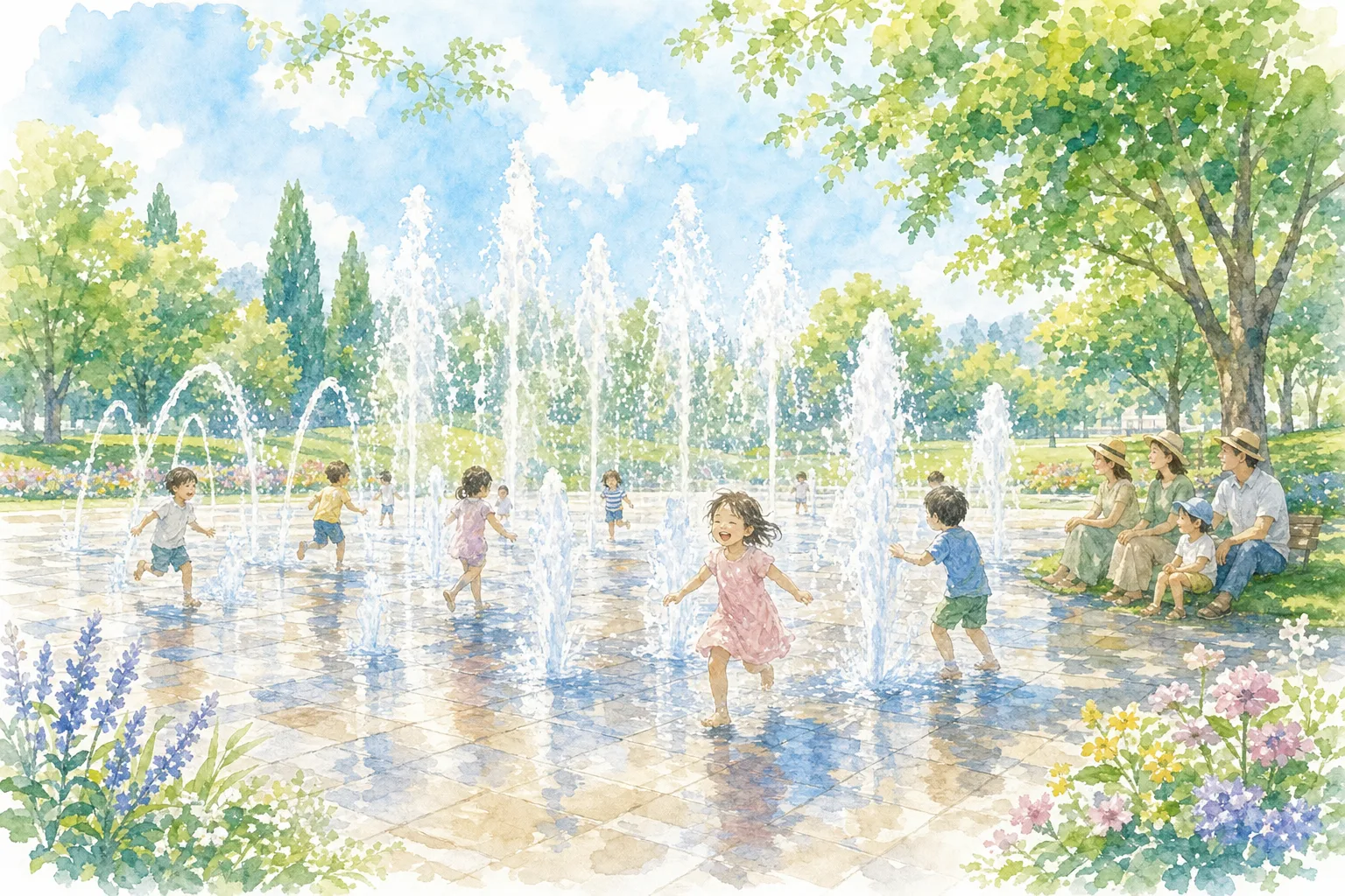 2026年 グリーンヒルズ津山 エントランス広場 噴水 1日満喫コース