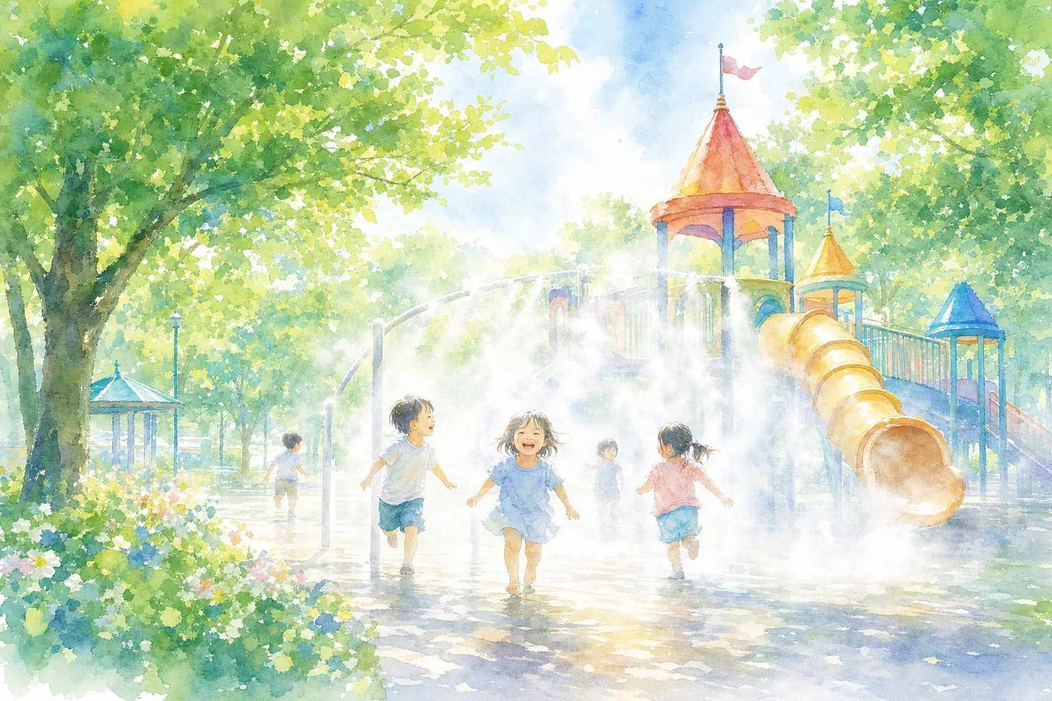 2026年 荒川四丁目公園 ミスト遊具 1日満喫コース