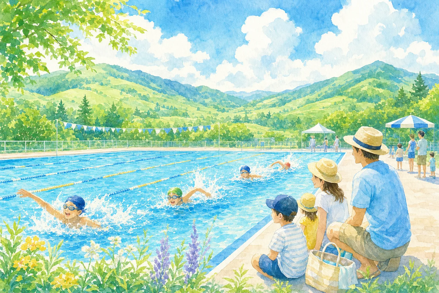 2026年 庄原市水泳プール 1日満喫コース