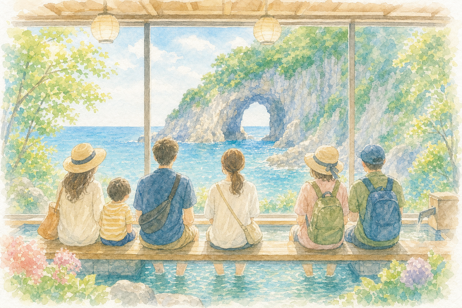 万次郎足湯
