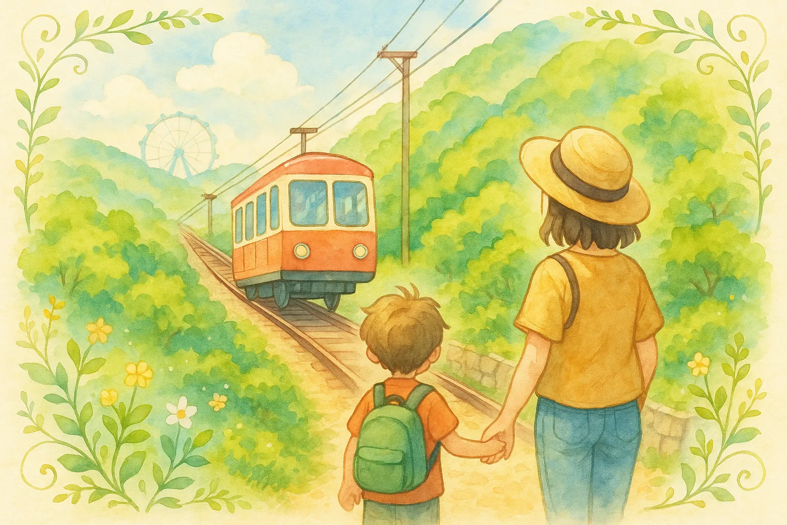 生駒 ケーブルカーで山上遊園地へ